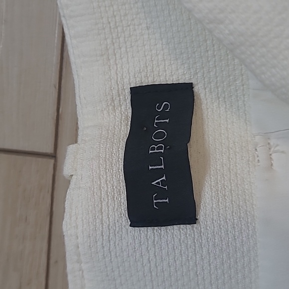 Talbots Greenwich Pant Wide Ankle Belted Twill Pants Size 12p - Picture 3 of 9